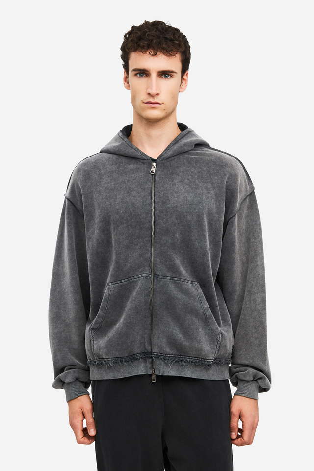 OVERSIZED FULLZIP WITH RAW EDGES