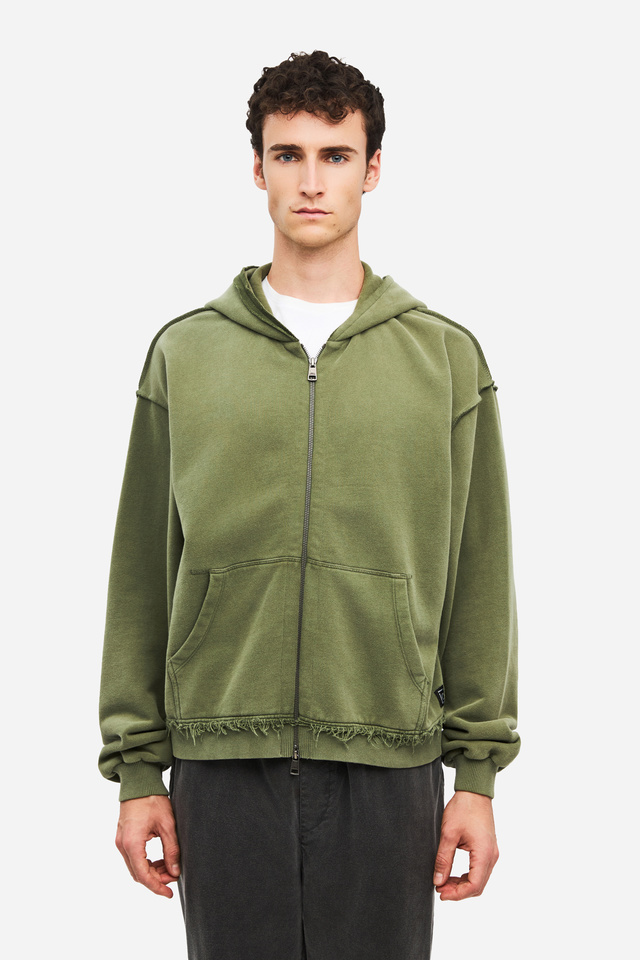 OVERSIZED FULLZIP WITH RAW EDGES