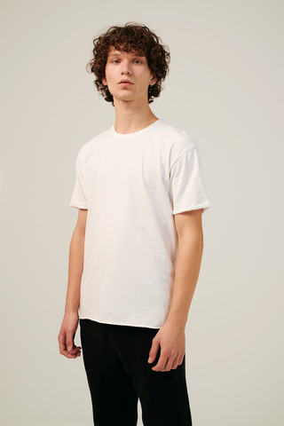 Relaxed T-shirt With Roll Hems