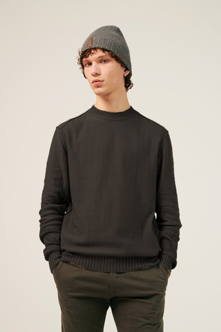 Cotton Knit Drop Shoulder Sweater