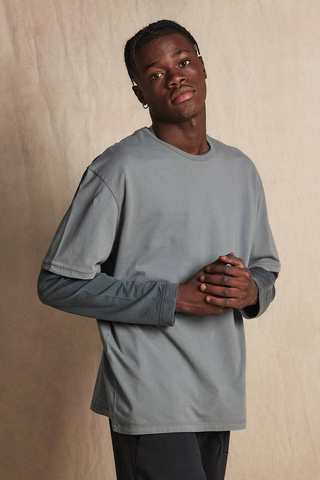 Relaxed Rib Neck T-shirt