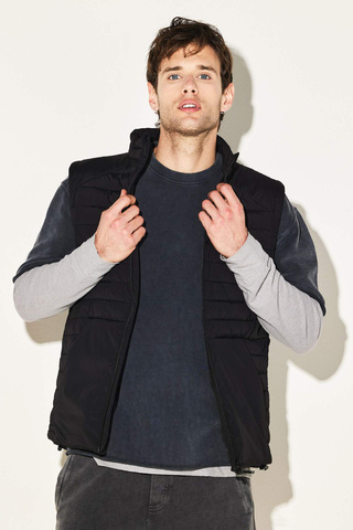 Semi-quilted Vest Jacket
