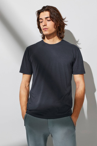 Κοντομάνικη Μπλούζα από σύμμεικτο μοντάλ