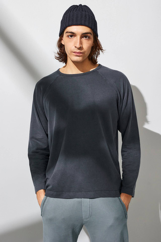 Μακρυμάνικη Μπλούζα από σύμμεικτο μοντάλ και ρεγκλαν ραφές